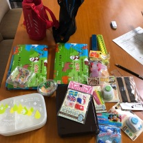 My bento supplies, garnered mostly from the 100 Yen shop